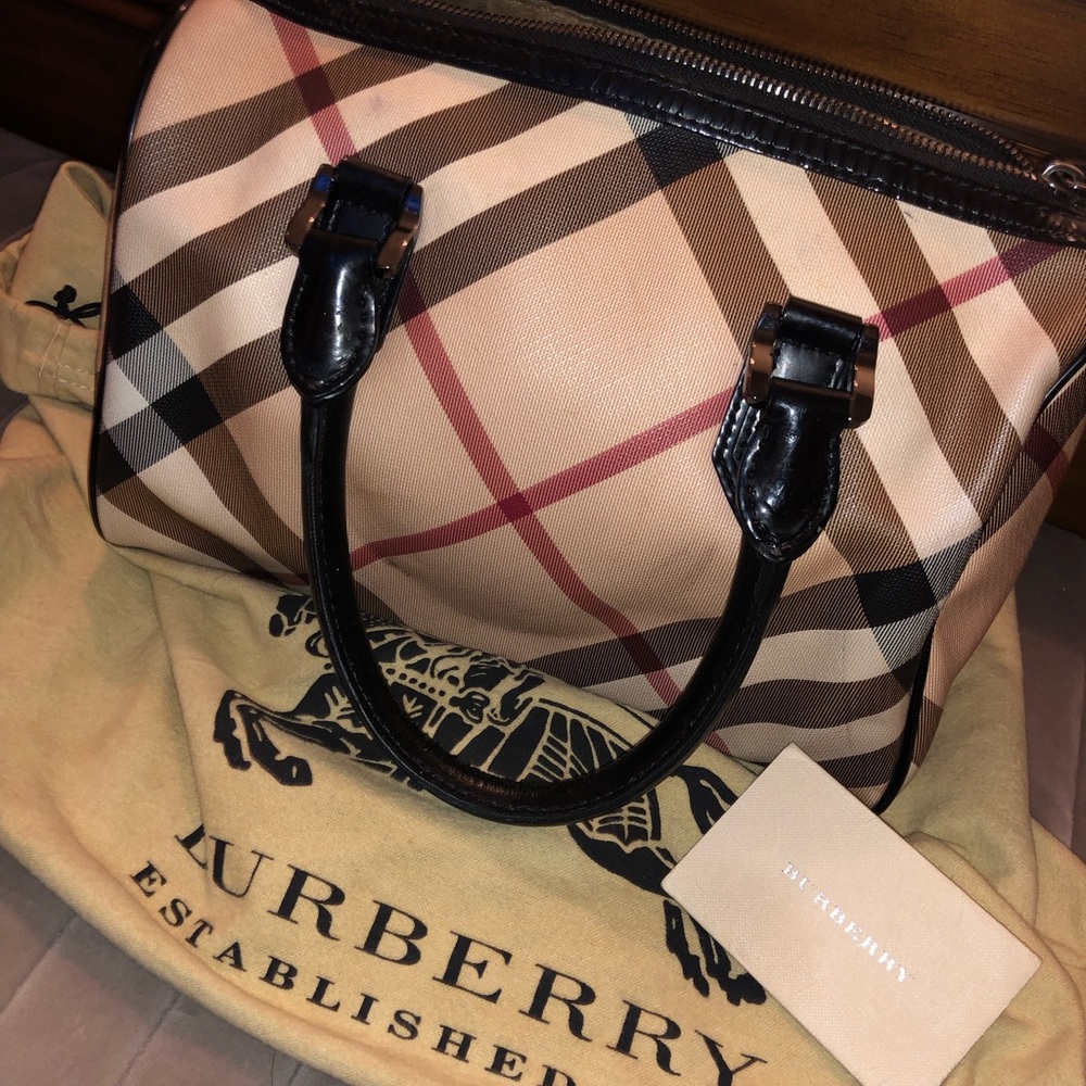 Authentic Black Nova Check Burberry Bag